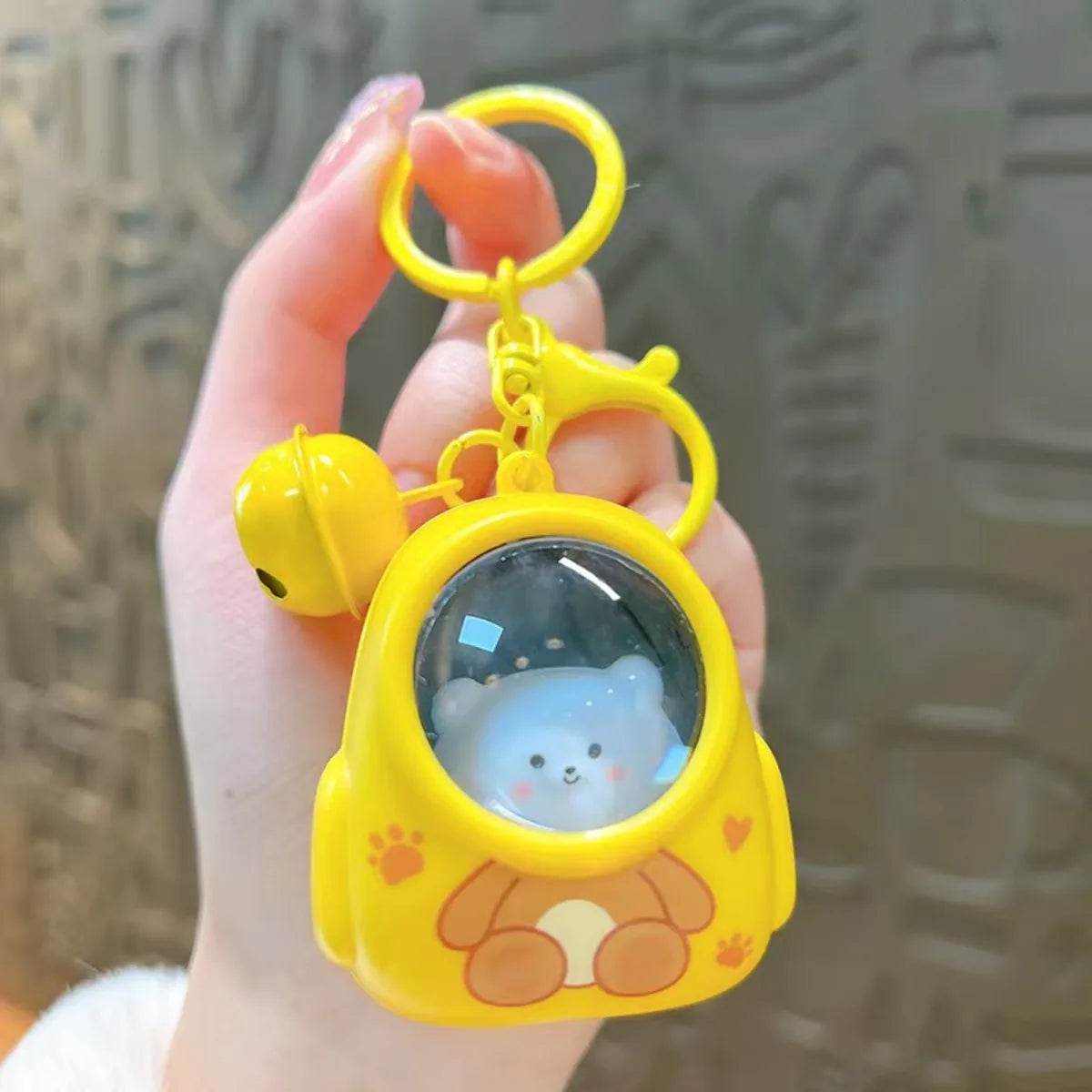 Bear Night Light Keychain – Cute Bag Charm & Pendant