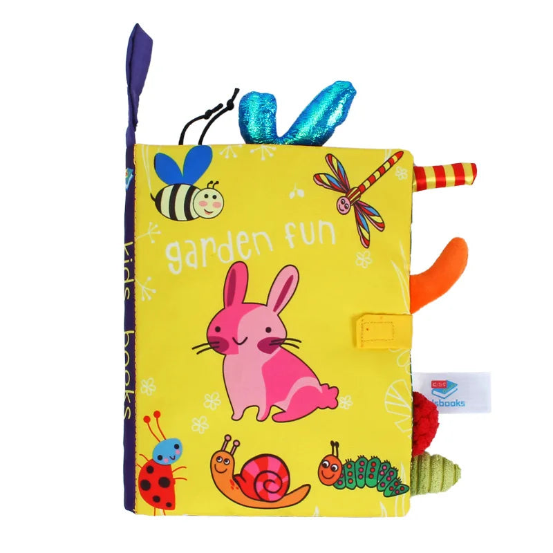 Baby Cloth Book – Interactive Early Learning Toy with Rattle