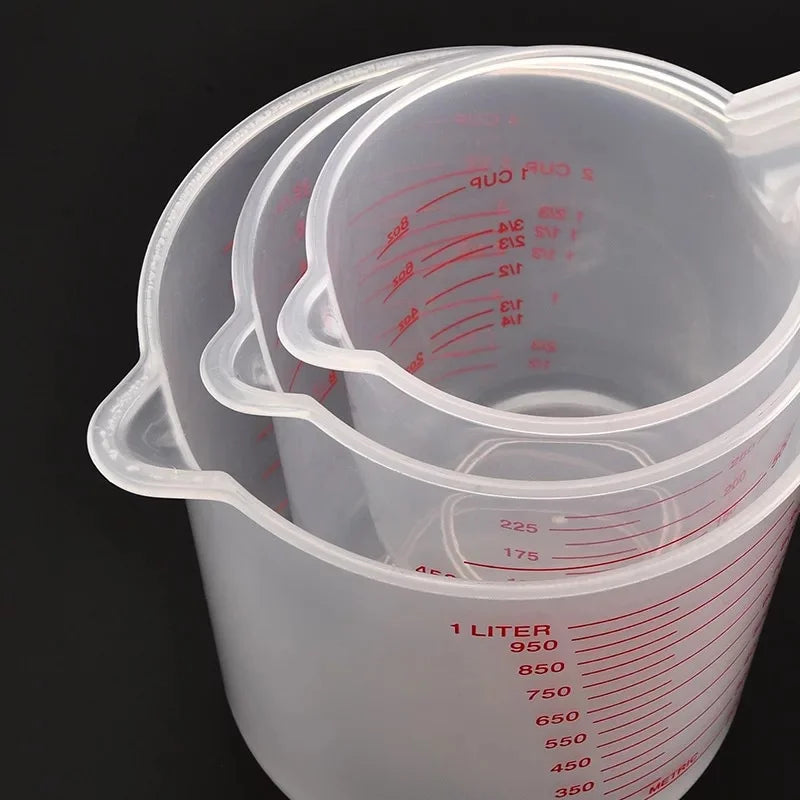 Plastic Measuring Cup Set – 3-Piece Liquid Measuring Cups