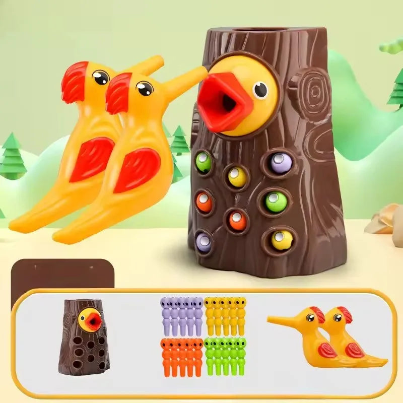 Magnetic Bird Catching Game – Interactive Insect Puzzle Toy for Kids