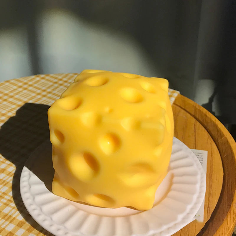 Cheese Squishy Toy – Slow Rising Squeeze Fidget Ornament