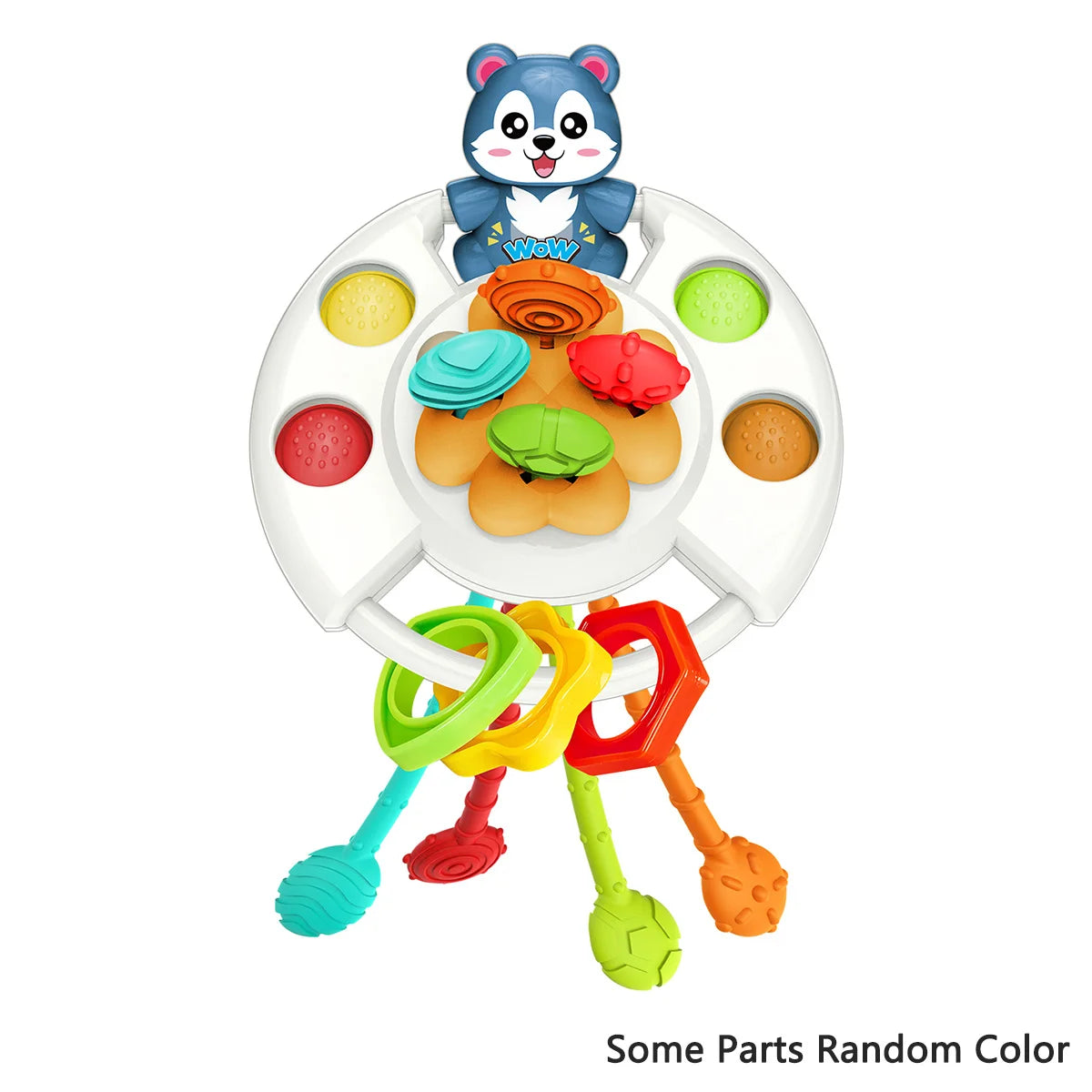 Pull String Toy – Silicone Baby Sensory Teething Montessori Toy
