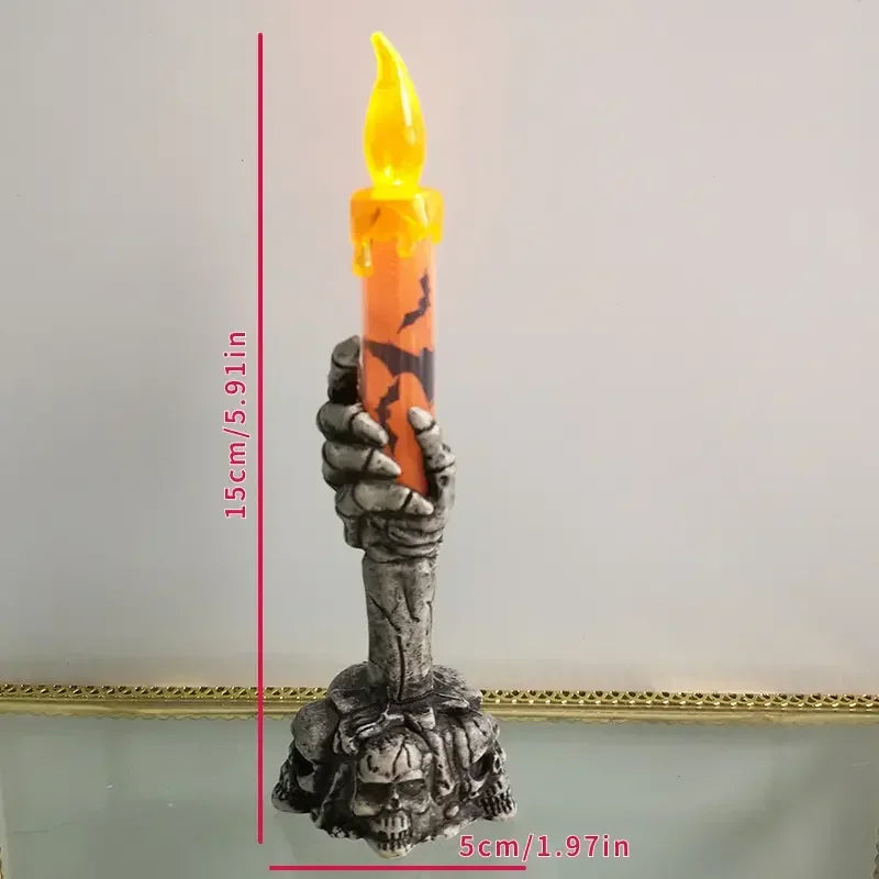 Halloween Skeleton Hand LED Candles for Haunted House Decor