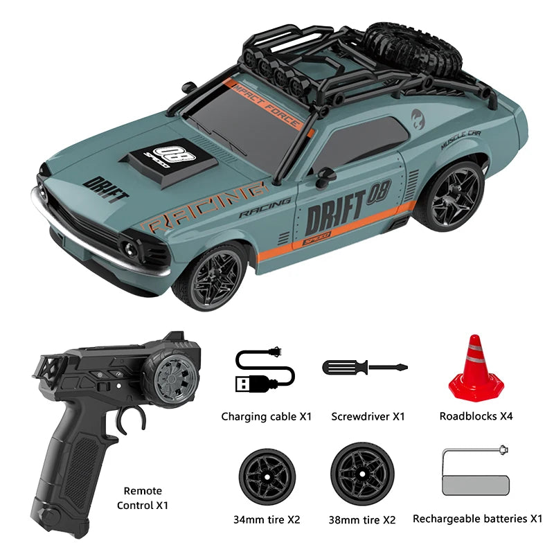 RC Drift Car – 1:18 2.4G Remote Control Racing Car with Lights