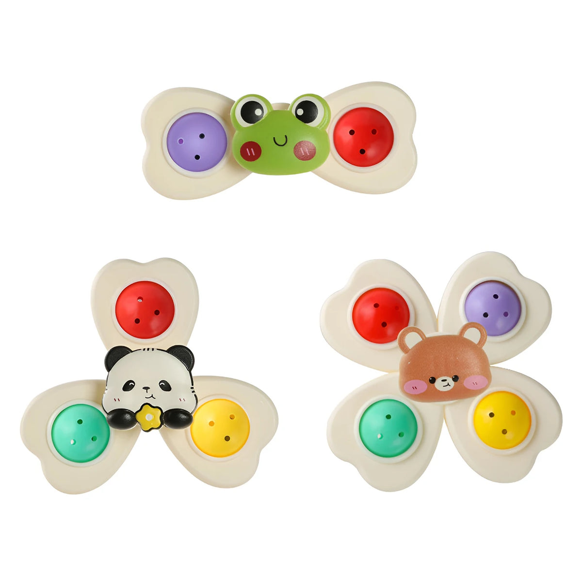 Suction Cup Spinner Toy – Rotating Baby Sensory Play Toy 3PCS