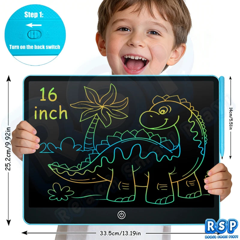 LCD Writing Tablet for Kids – Color Drawing Board 8.5-16 Inch