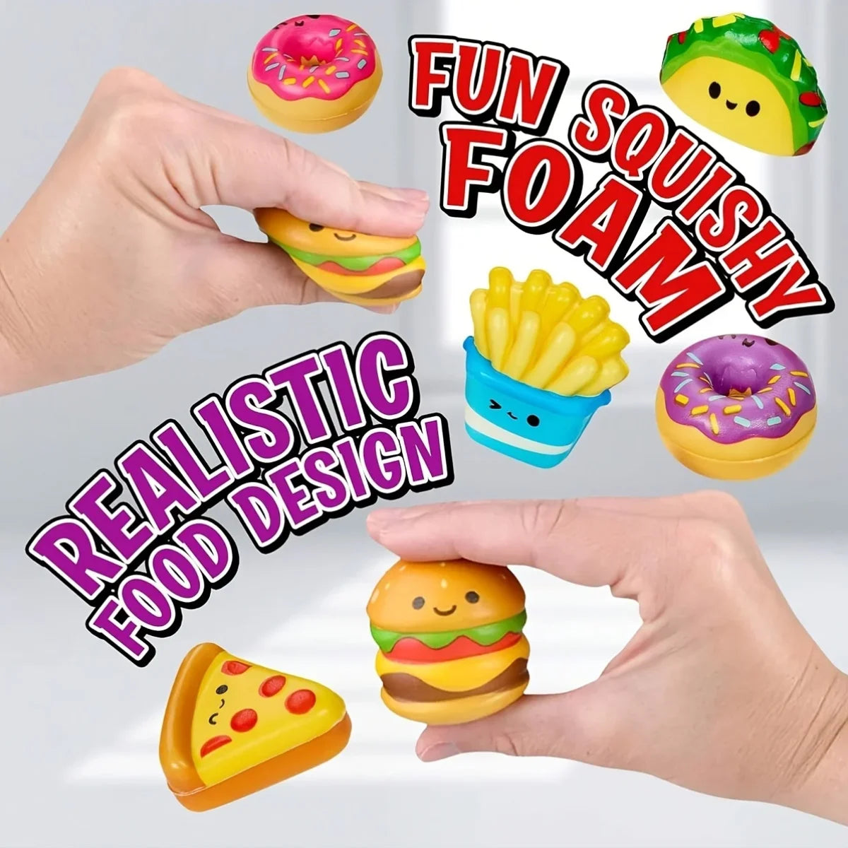 10-Piece Mini Food Squishy Toys – Slow-Rising Squeeze Set