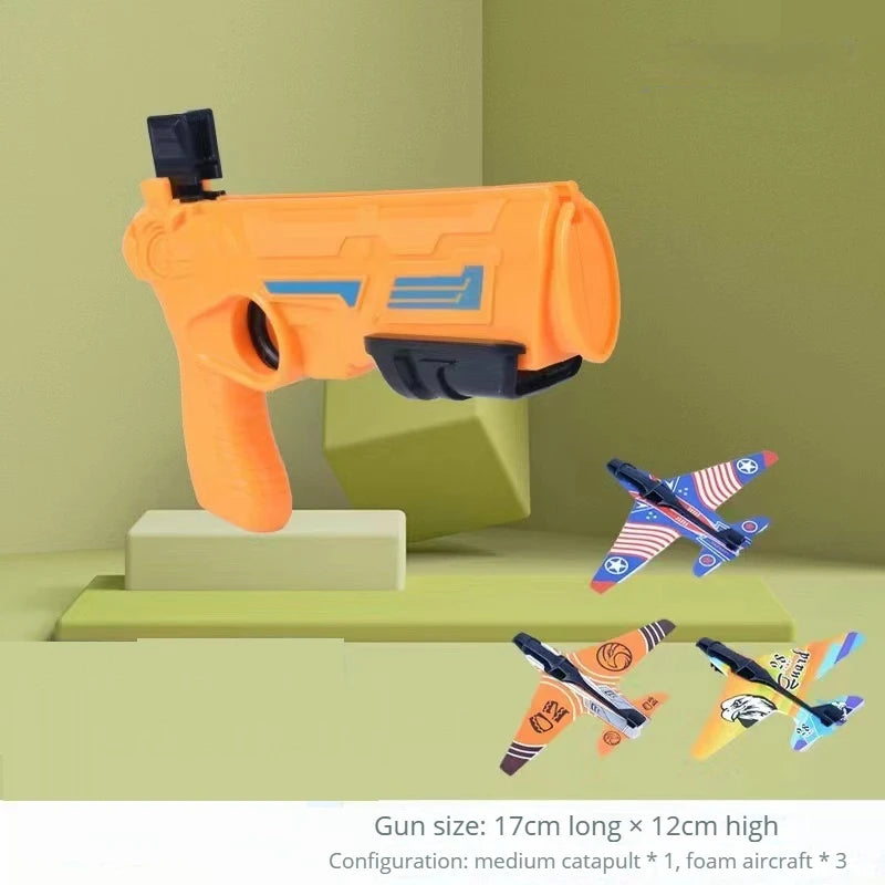 Foam Airplane Launcher for Kids Outdoor Flying Toy