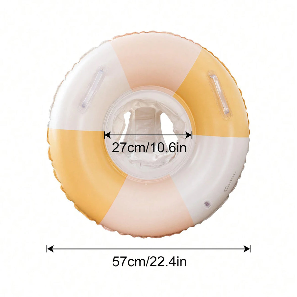 1PC Inflatable Swim Ring Pool Float Ring PVC Durable Floating Tube with Grip Handles Summer Pool Beach Relaxation