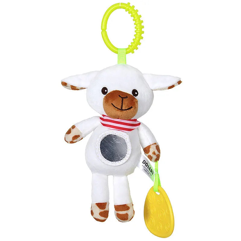 Baby Hanging Rattle – Plush Animal Sensory Toy for Stroller & Crib