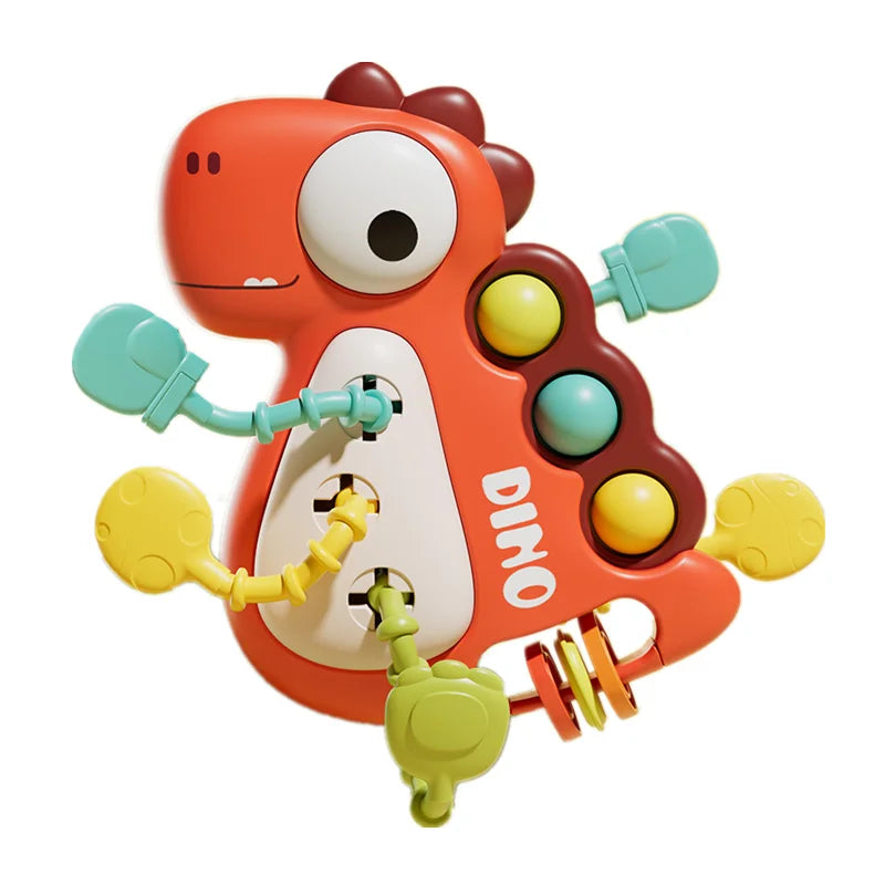 Pull String Toy – Silicone Baby Sensory Teething Montessori Toy