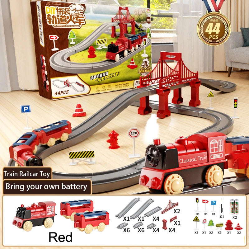44-Piece Train Track Set – 1:32 Scale Assembly Toy