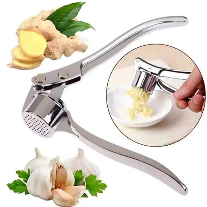 Garlic Press, Stainless Steel Manual Garlic Crusher & Mincer