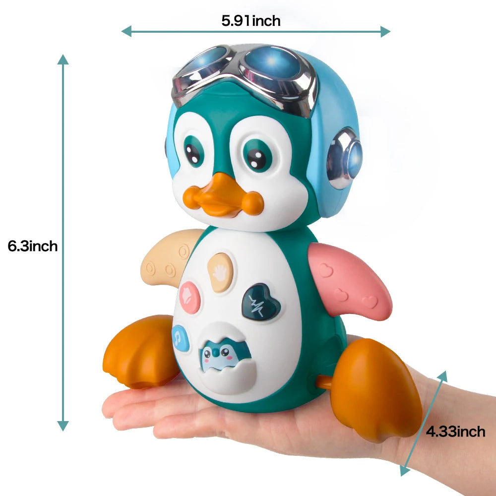 Musical Penguin Toy with Lights and Movement for Kids