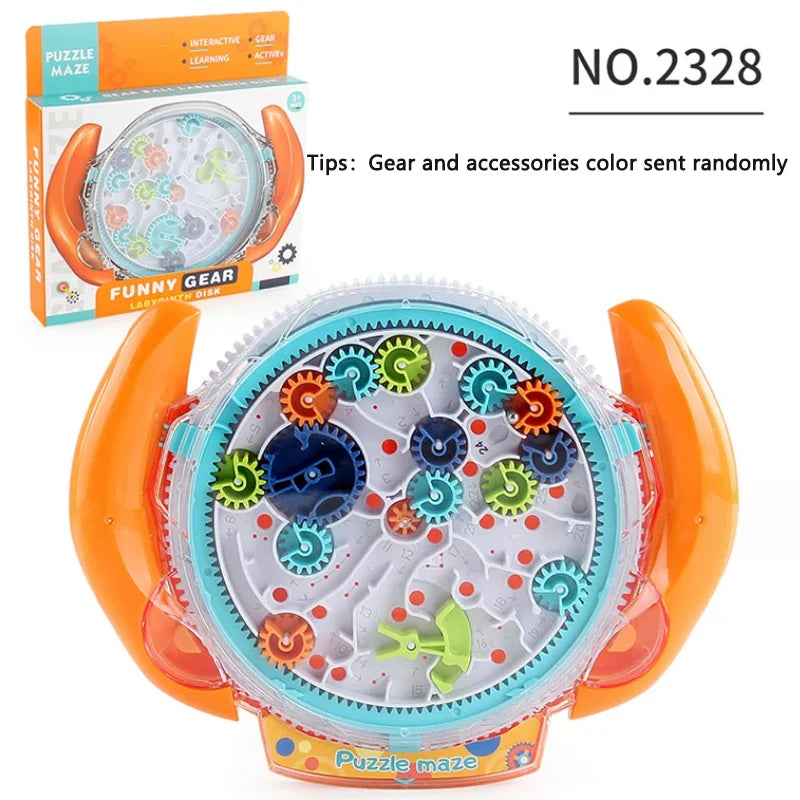 3D Puzzle Maze Toy – Transparent Rolling Ball Challenge for Kids