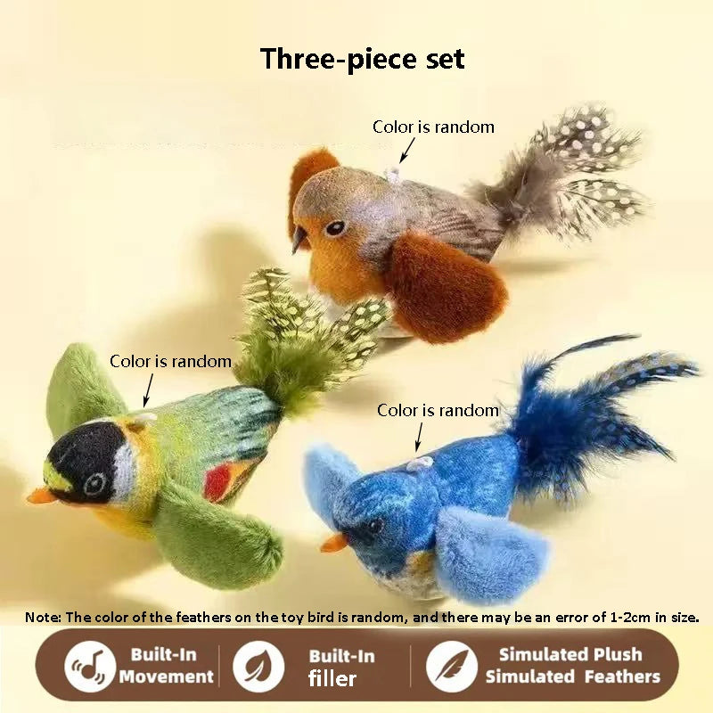 Bird Sound Cat Toy – Interactive Elastic Rope Squeak Toy