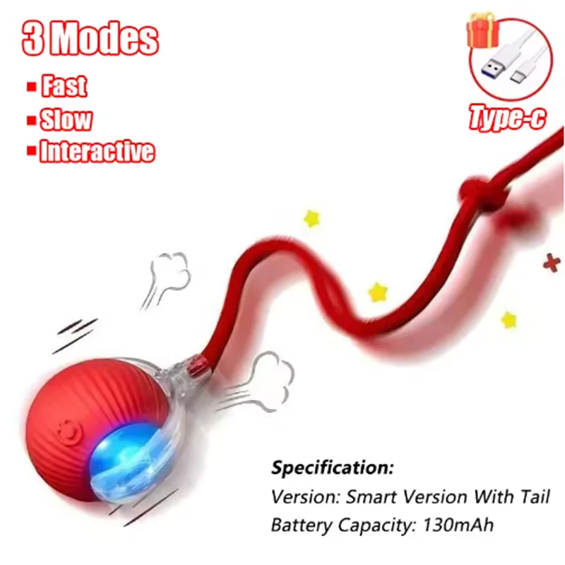 Interactive Dog Ball Toy – Automatic Obstacle Avoidance Pet Ball