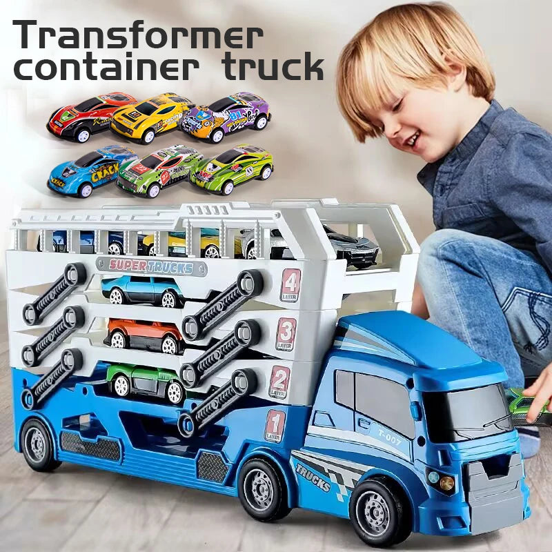 Pop Up Toy Truck – Construction Engineering Push Pull Vehicle for Kids
