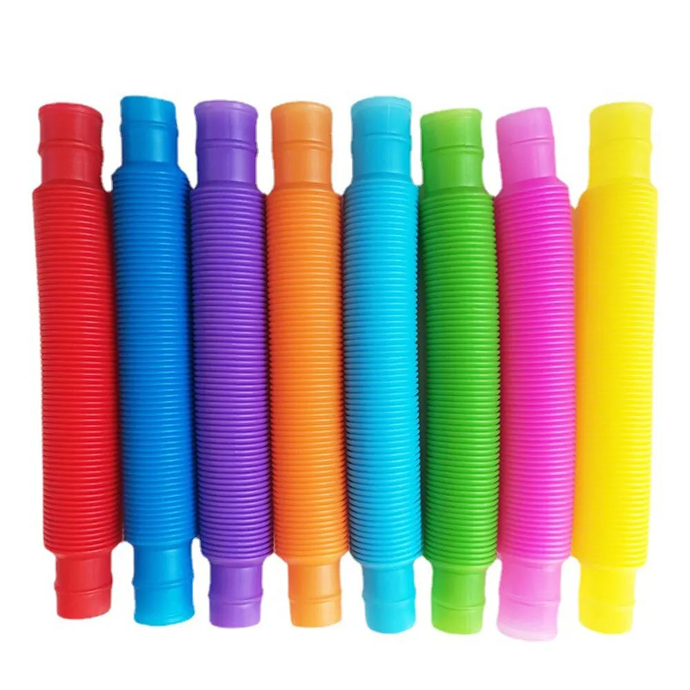 Pop Tube Sensory Toy – 8-Piece Stretchy Fidget Tubes for Kids