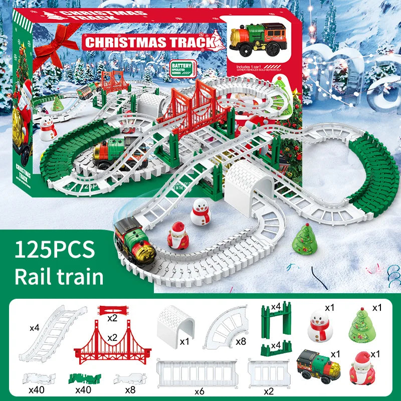 Christmas Track Train Toy – Plastic Track Toy for Kids