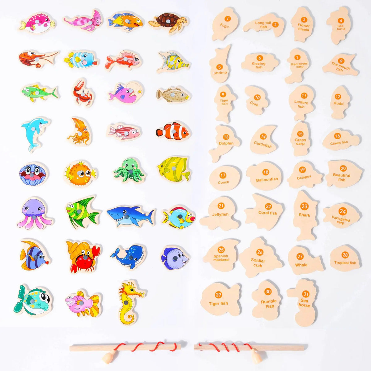 Wooden Magnetic Fishing Toy – Montessori Educational Game for Kids