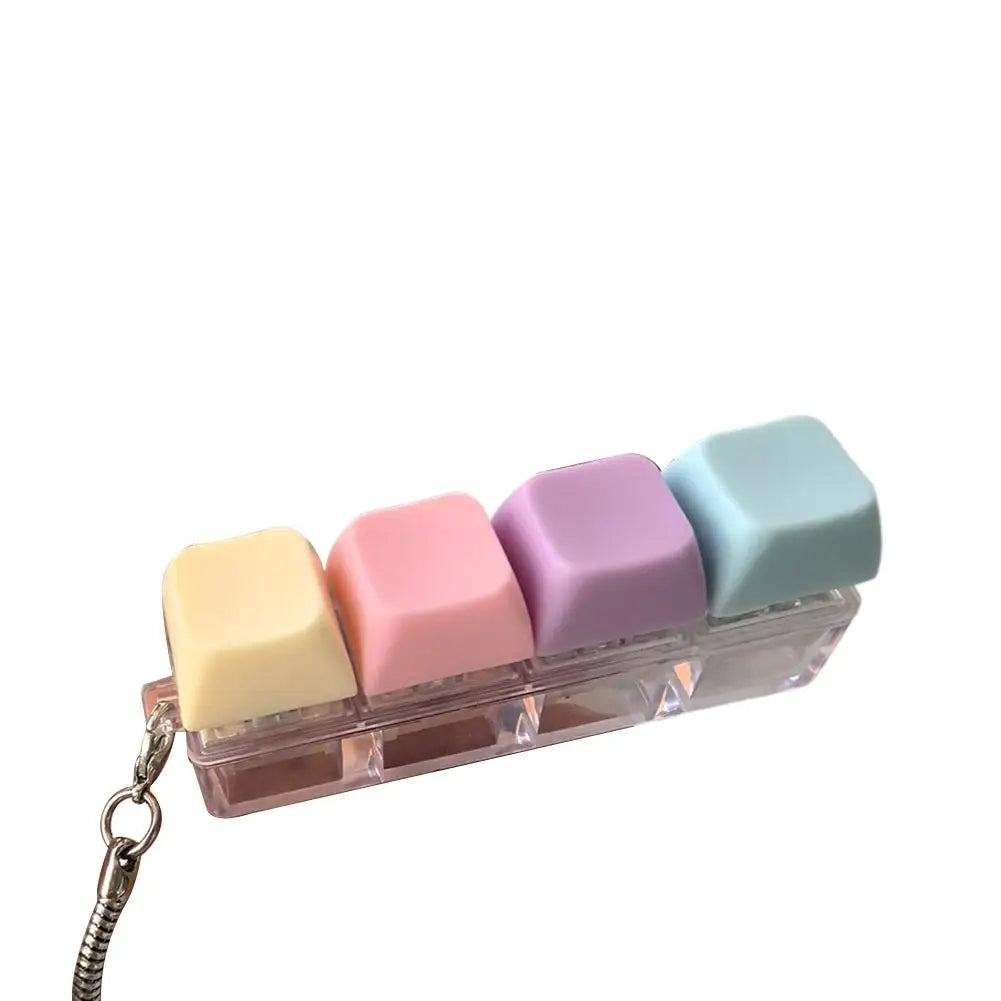 Keyboard Fidget Toy Mini Mechanical Keychain Stress Relief Toy