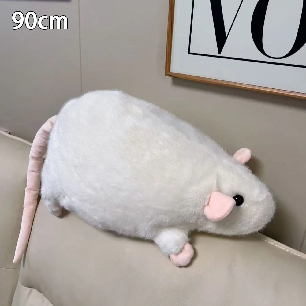 Cute 30/45/90cm Mouse Doll Plush Oversized Flower Branch Rat Doll Cartoon Soft Animal Figure Kids Gift Birthday