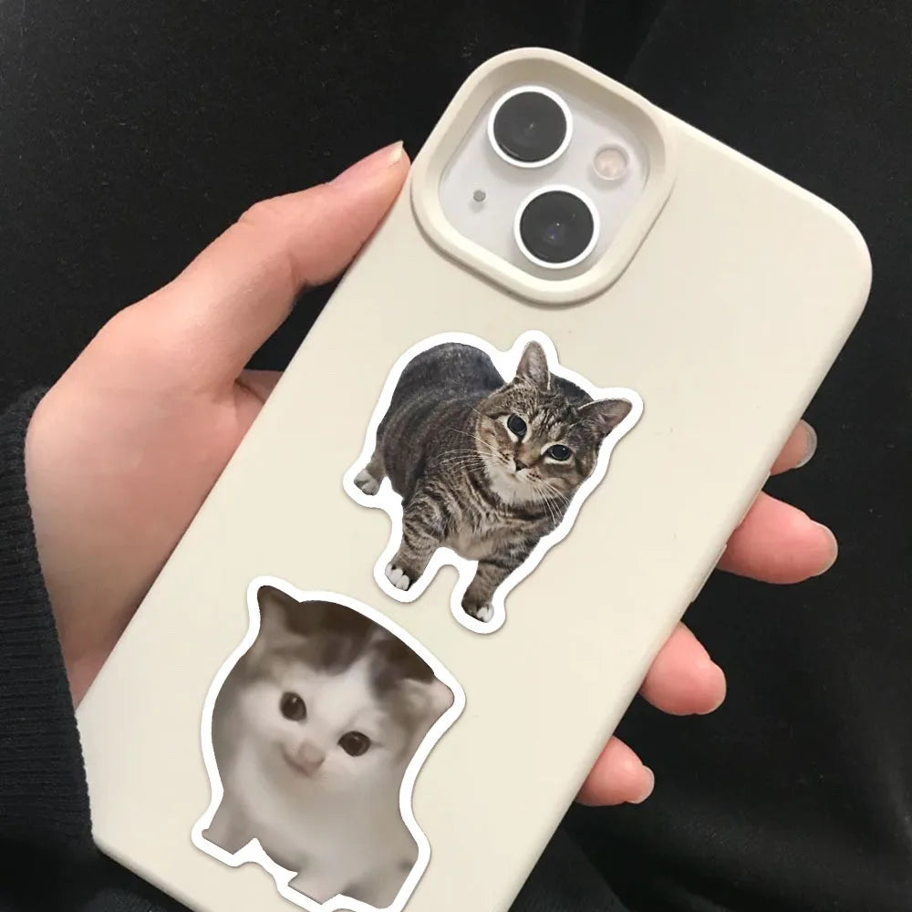 50/100PCS Creative Network Popular Cat Meme Collection Hand Account DIY Graffiti Stickers Water Cup Skateboard Stickers