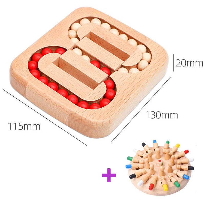 Wooden Memory Game – Montessori Color Matching Board Game for Kids