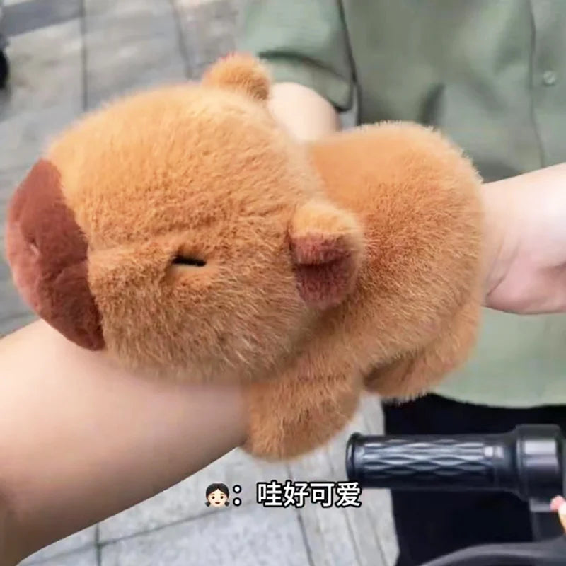 Capybara Plush Wristband – Slap Snap Wrap Toy for Kids