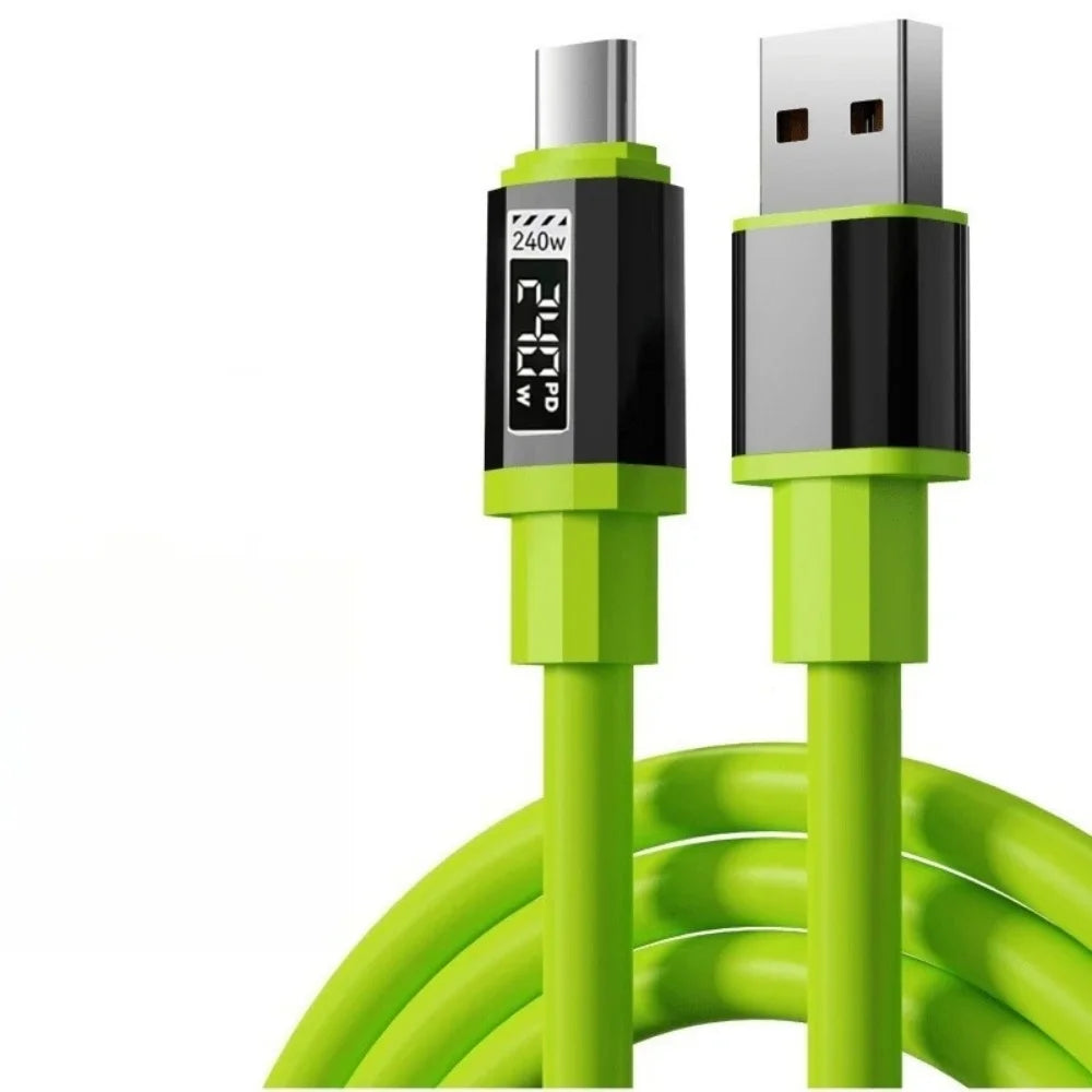 240W USB Type C Fast Charge Cable USB To USB-C Data Cable Type C Super Fast Charging Date Wire For iPhone Samsung Huawei Xiaomi