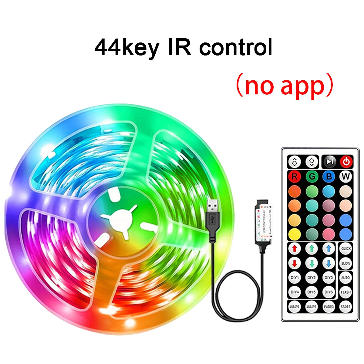 RGB LED Strip Lights with App Control for Bedroom Decor