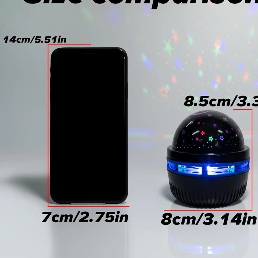 Starry Sky Projector Night Light – LED Moon & Star Lamp