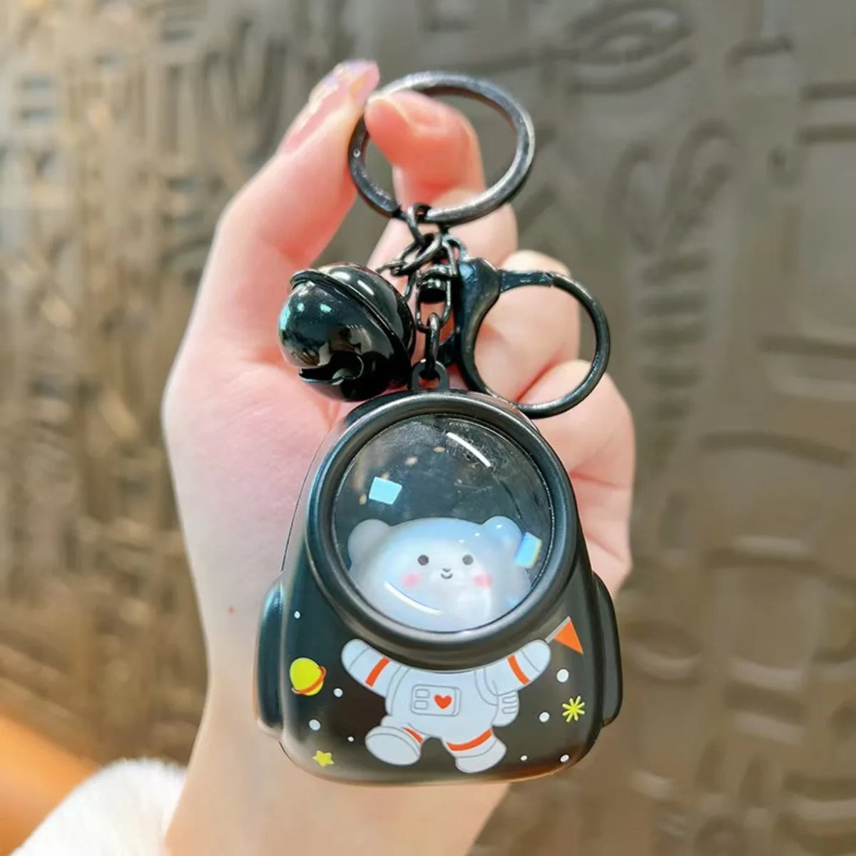 Bear Night Light Keychain – Cute Bag Charm & Pendant