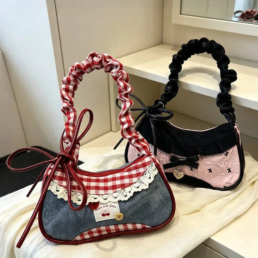 Mini Shoulder Bag for Women – Adjustable Half Moon Crossbody