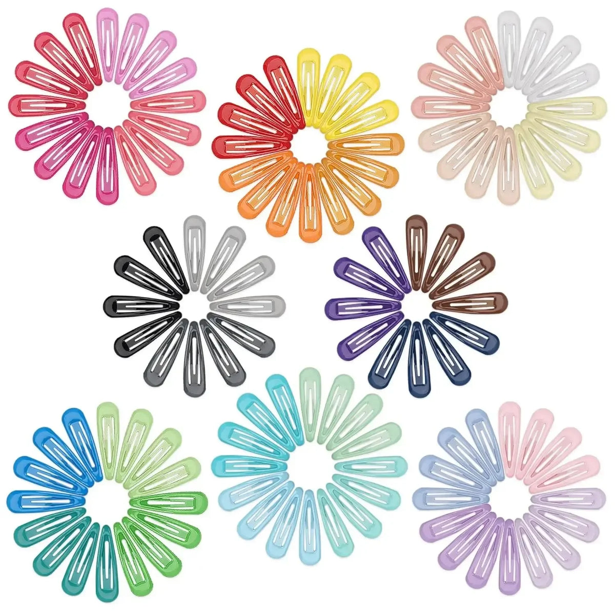 Girls Hair Clips – 50Pcs Candy Color Metal Snap Barrettes