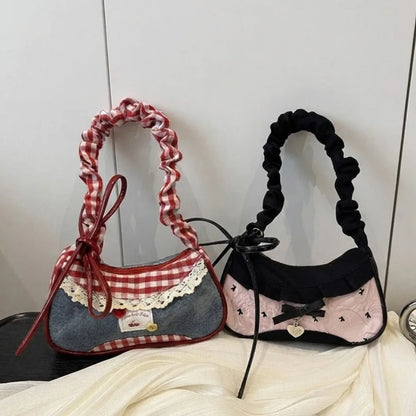 Mini Shoulder Bag for Women – Adjustable Half Moon Crossbody