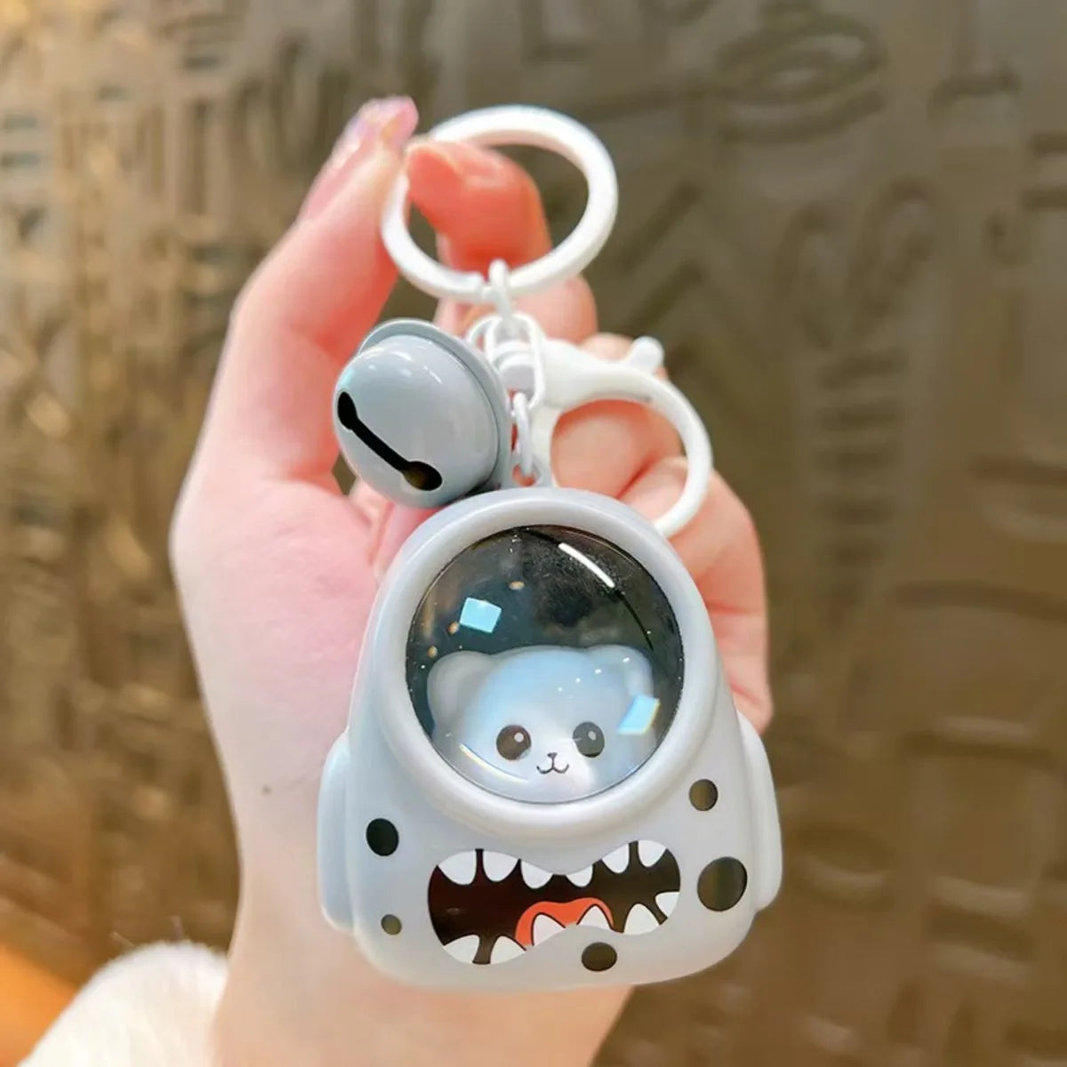 Bear Night Light Keychain – Cute Bag Charm & Pendant