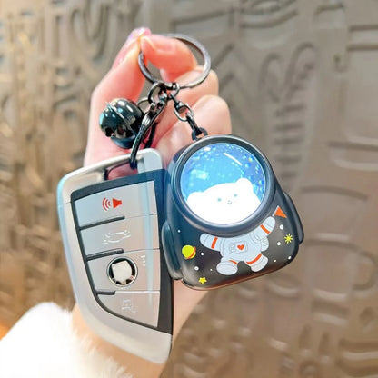 Bear Night Light Keychain – Cute Bag Charm & Pendant