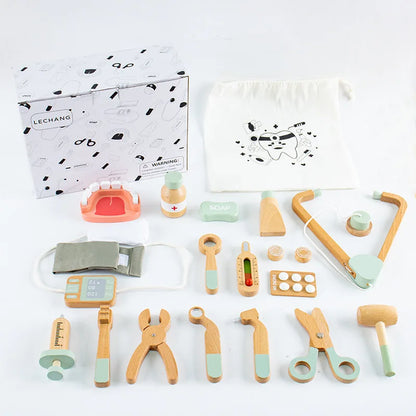 Kids Doctor Kit – Wooden Pretend Play Medical Set