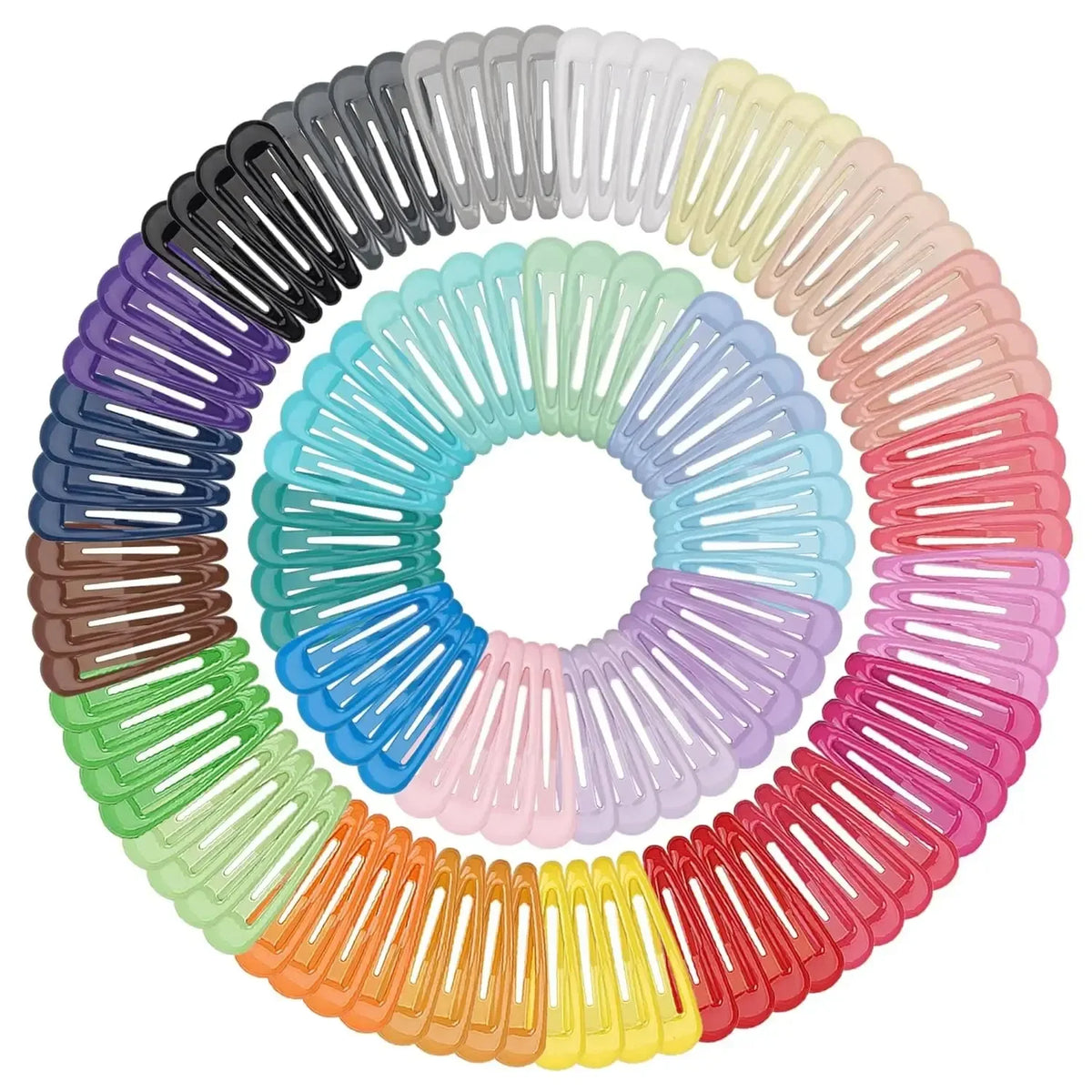Girls Hair Clips – 50Pcs Candy Color Metal Snap Barrettes