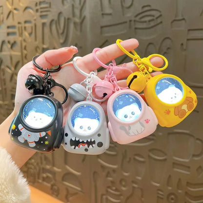 Bear Night Light Keychain – Cute Bag Charm & Pendant