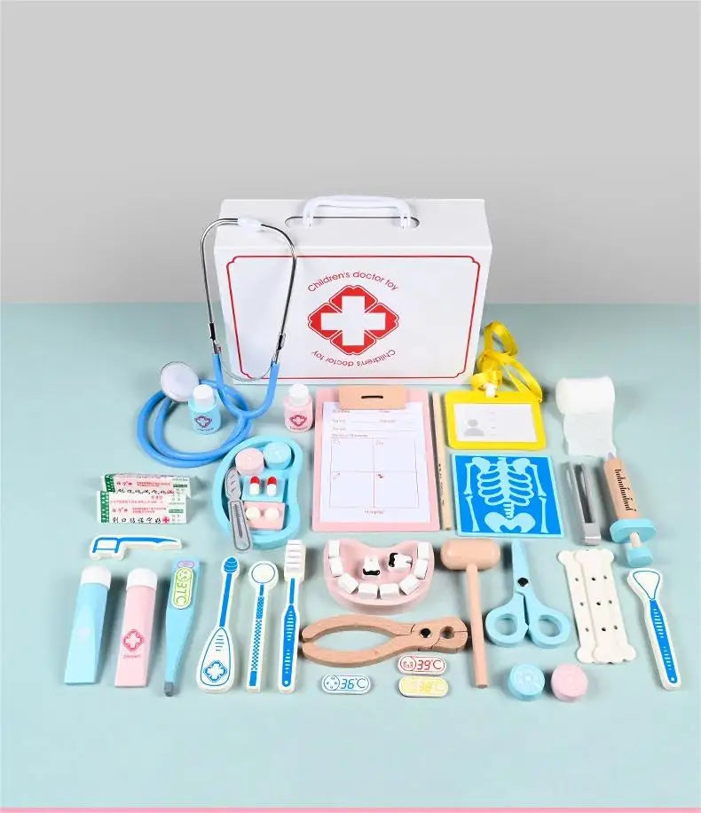 Kids Doctor Kit – Wooden Pretend Play Medical Set