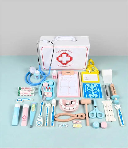 Kids Doctor Kit – Wooden Pretend Play Medical Set