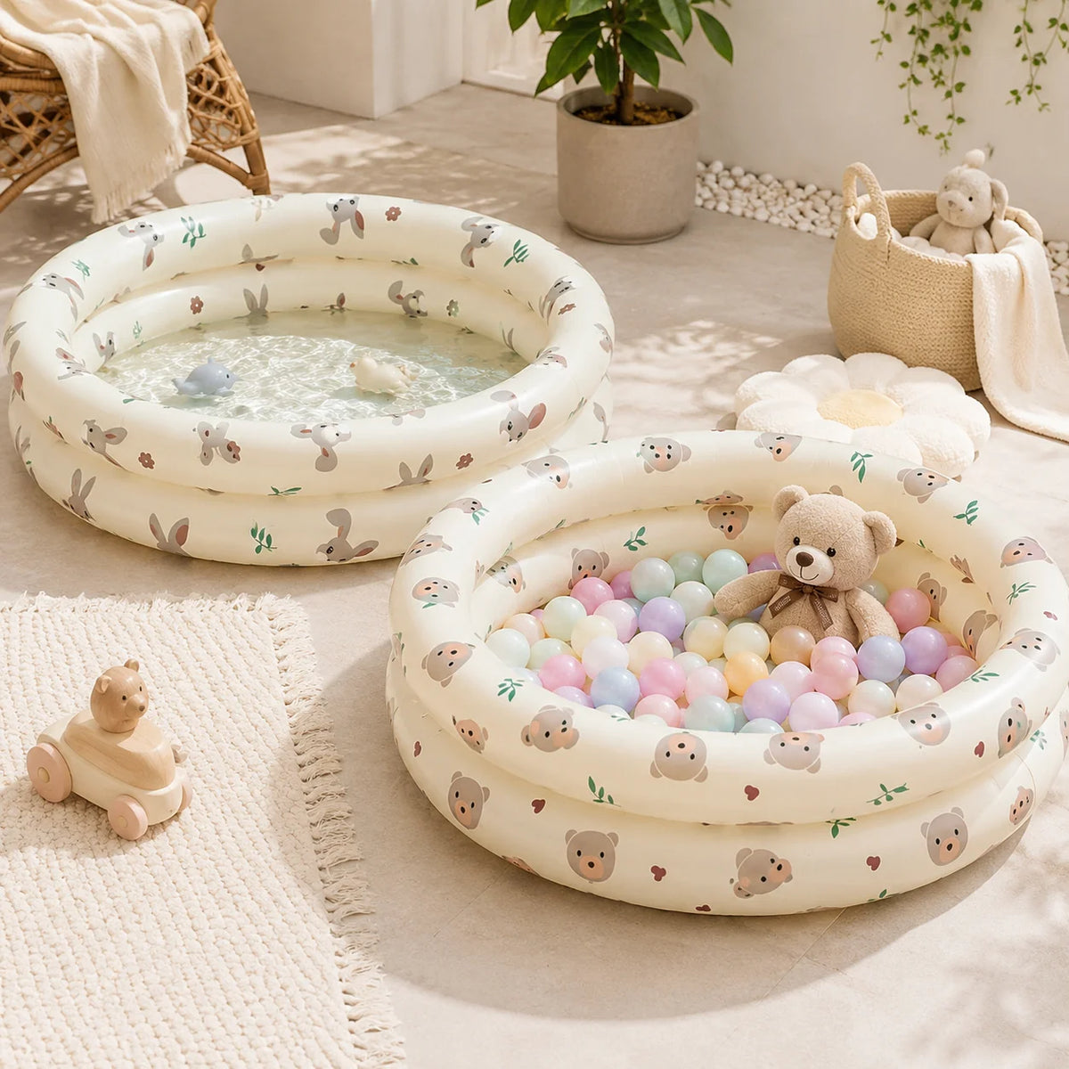 Inflatable Pool for Kids, Portable PVC Splash Play Ball Pit