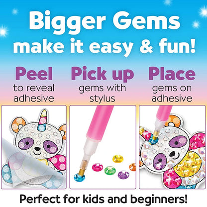 Diamond Painting Sticker Kit – Big Gem Art Craft for Kids