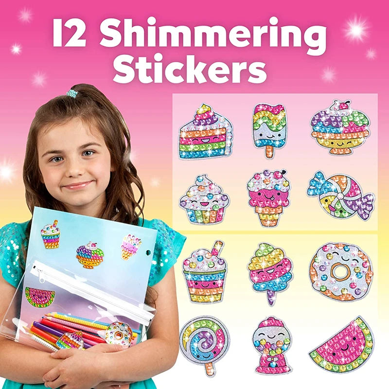 Diamond Painting Sticker Kit – Big Gem Art Craft for Kids