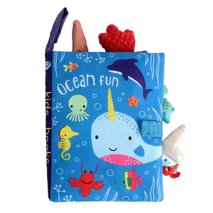 Baby Cloth Book – Interactive Early Learning Toy with Rattle
