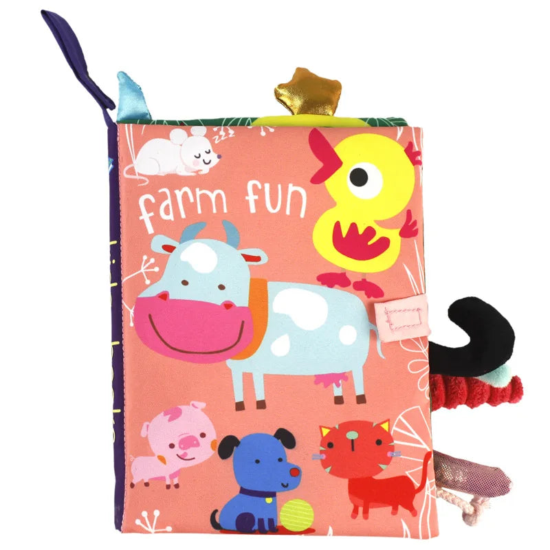 Baby Cloth Book – Interactive Early Learning Toy with Rattle