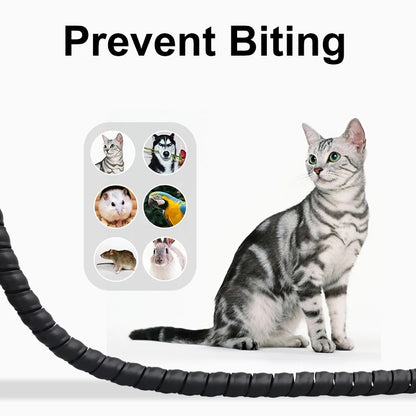 2Meters Spiral Cable Protector Line Organizer Tube Motorcycle Wire Protect Sleeve Flame Retardant Anti-Bite Cover Charger Cable
